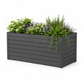 Hochbeet Pflanzkasten 120 x 40 x 45 cm Polypropylen rechteckig Anthrazit